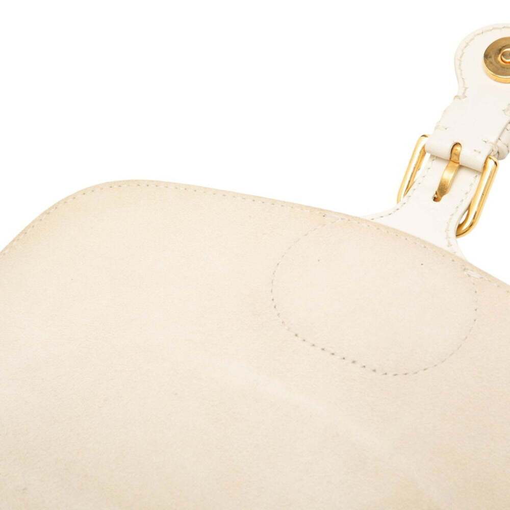 CHRISTIAN DIOR White Leather Shoulder Bag - Picture 4 of 9